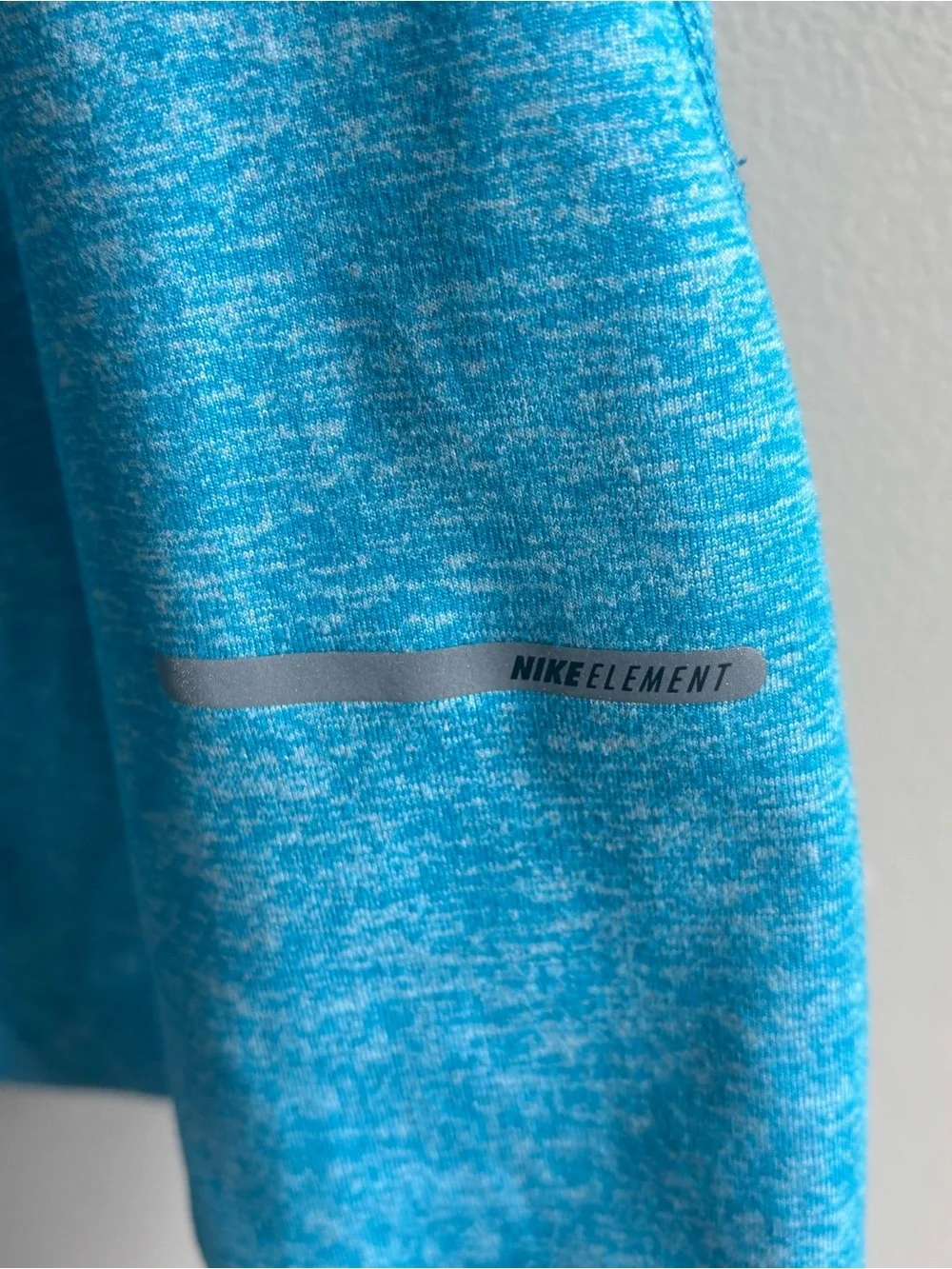 Nike Blue Heather Quarter-Zip Long Sleeve Pullover